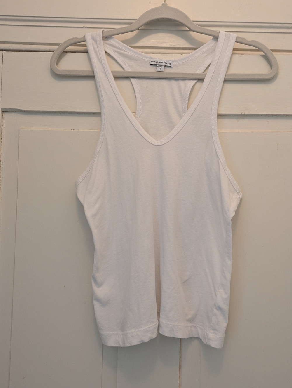 James Perse Standard White Tank Shirt- JP 2 M/L